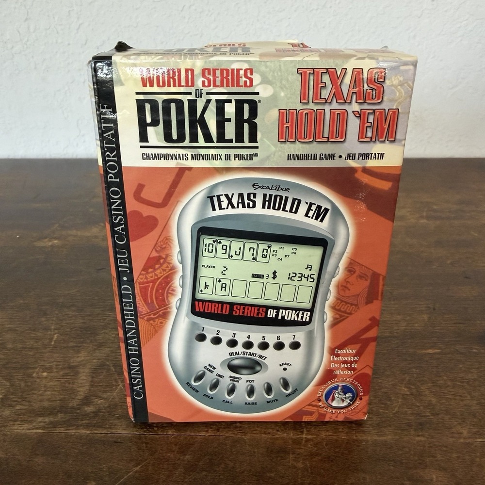 Texas Hold Em Poker Handheld Excalibur World Series Electronic Game NEW